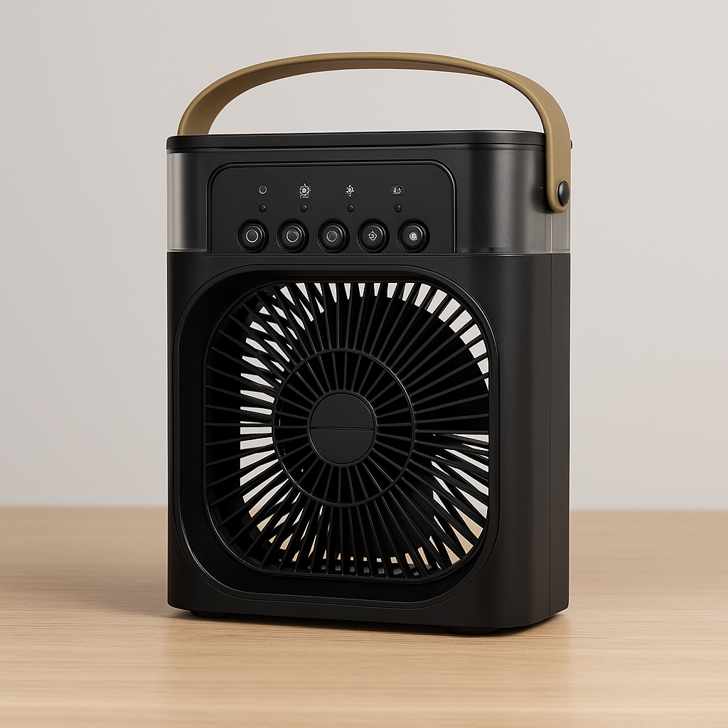 VENTILADOR CON HUMIFICADOR LED