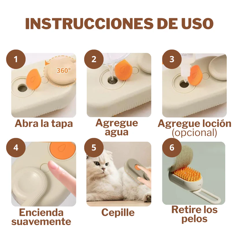CEPILLO 3 EN 1 PARA MASCOTAS