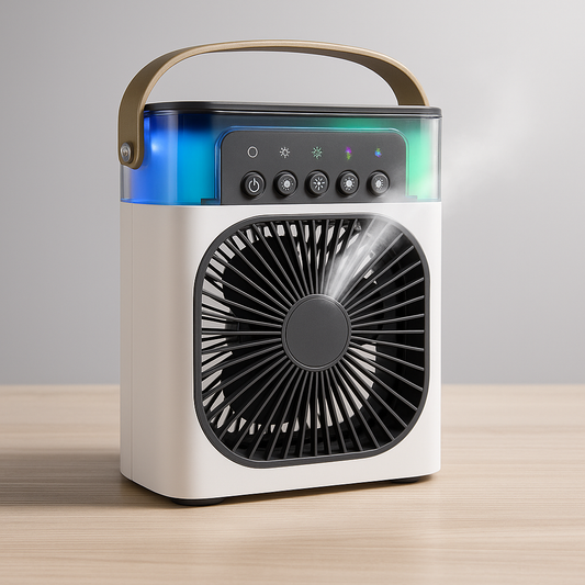 VENTILADOR CON HUMIFICADOR LED